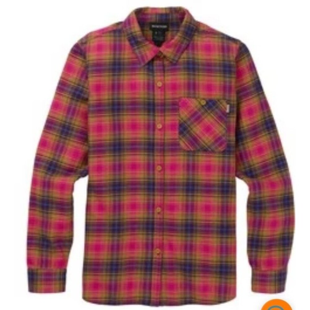 Burton‎ Grace Long Sleeve Flannel Women’s Size Large Fuchsia Plaid